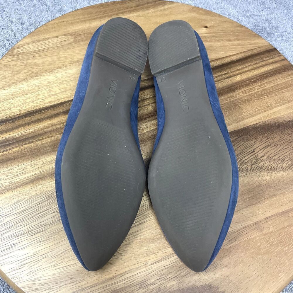 Vionic Posey Perforated Suede Pointed Toe Flat Bl… - image 6
